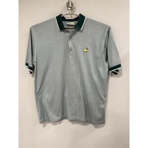 Masters Golf Polo XL Green Houndstooth Augusta National Performance Shirt Men's